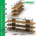 supermarket commercial wooden metal shelf